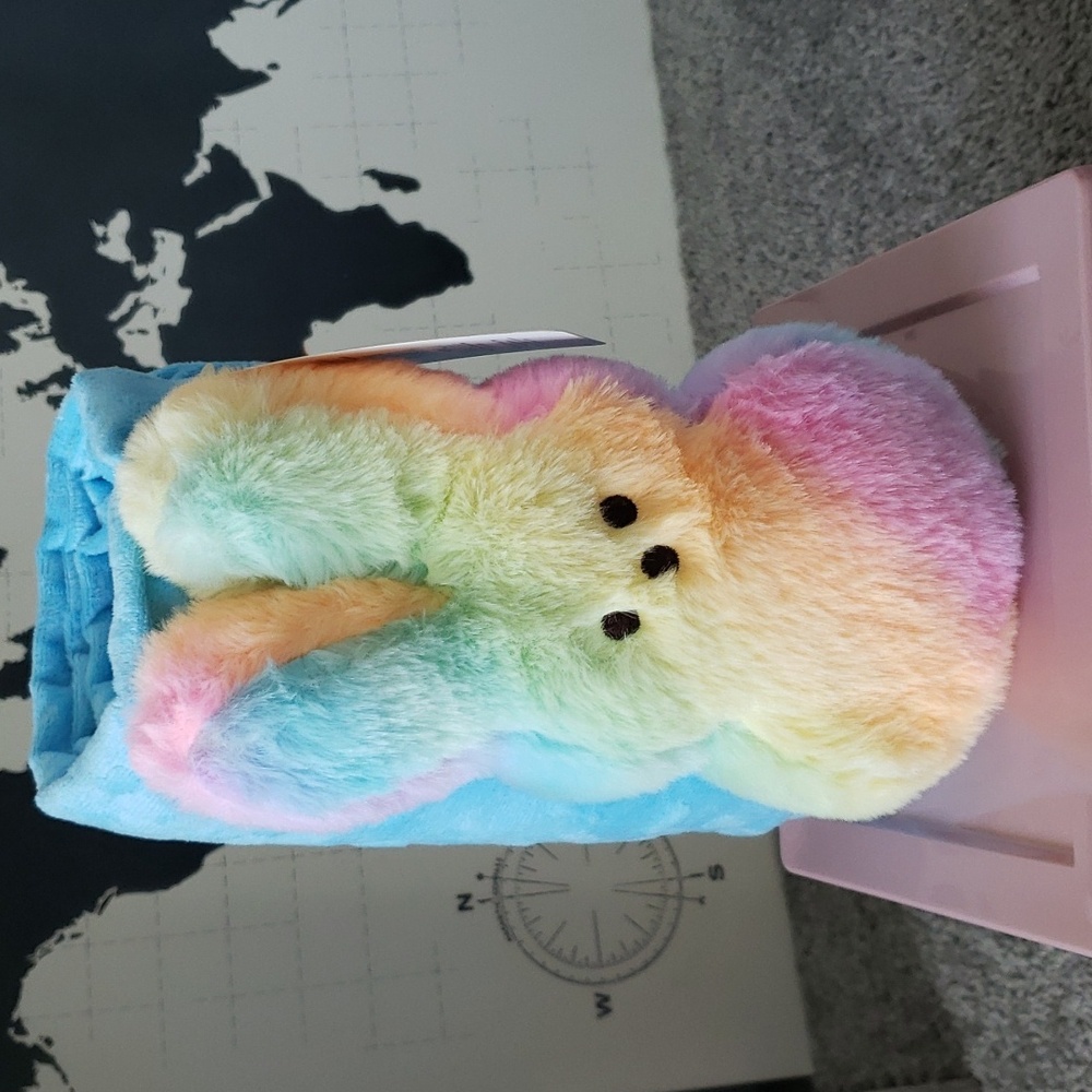 Kids Easter Bundle Peep 8" Plush and Peep Blanket NEW WITH TAGS
